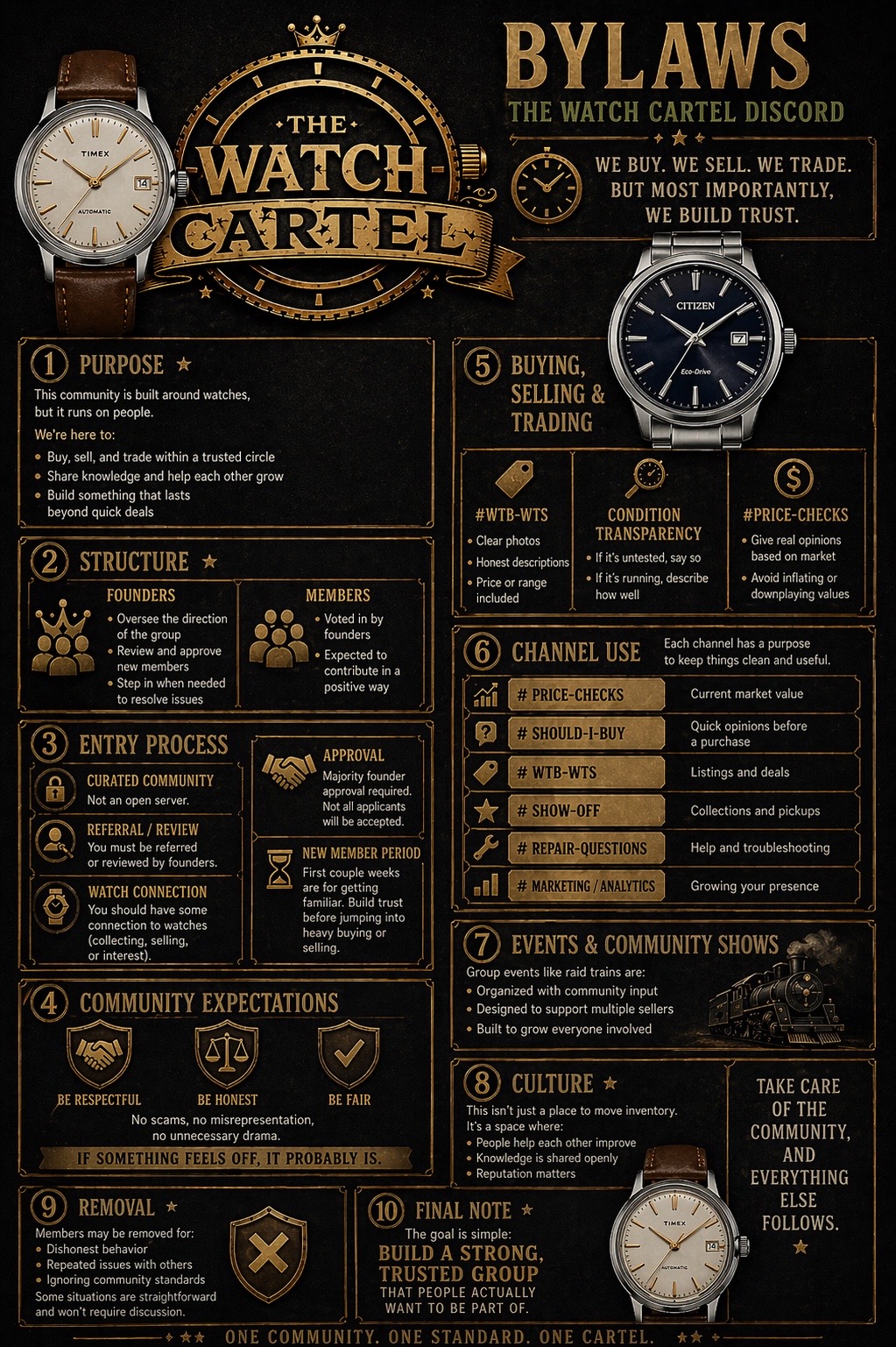 The Watch Cartel bylaws